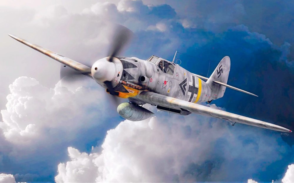 Which German World War II fighter ace has famously painted the petals of a black tulip on his plane’s engine cowling? (Though in actual fact, he didn’t sport the paintjob for long.)