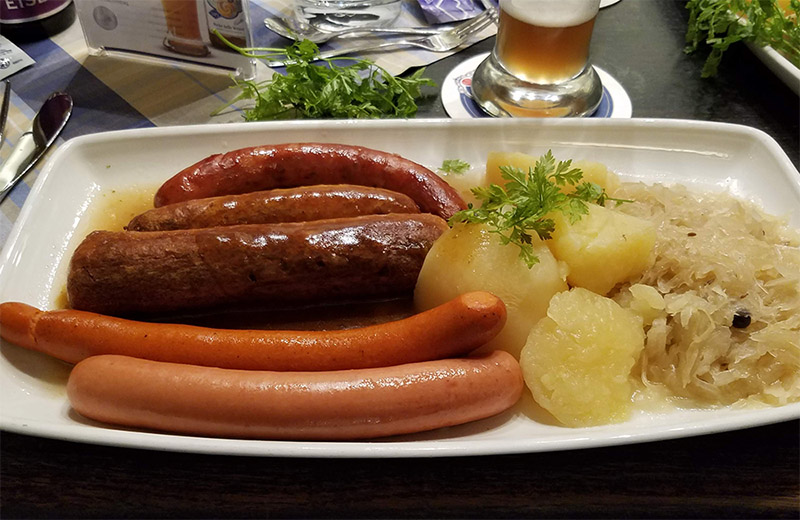 Sausage plate in Germany Sausage plate in Germany