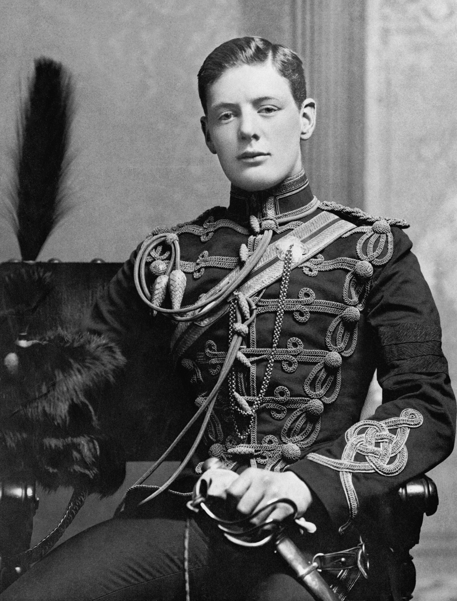 In which of these four places did young Winston Churchill NOT serve while he was in the army?