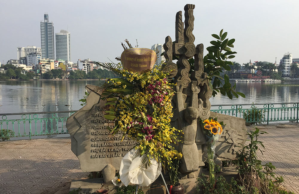 John McCain crash site memorial John McCain crash site memorial