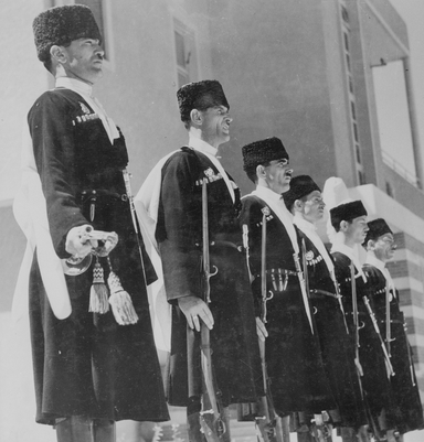 Which two Allied nations were involved in the Levant Crisis, a military confrontation in the Near East, over the future of former imperial holdings, in May 1945? (Photo does not depict the event.)